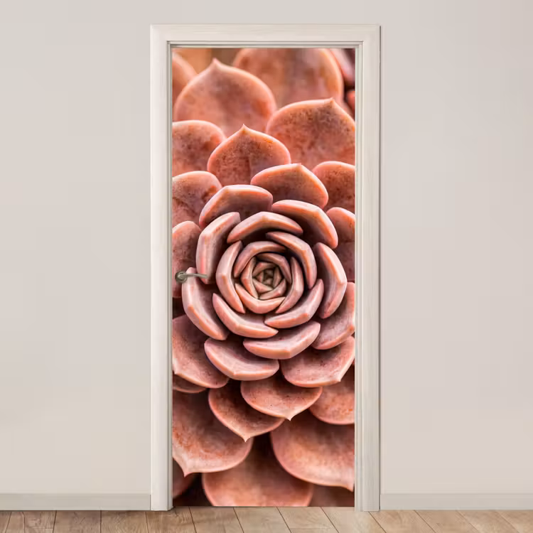 Deursticker - Vetplant - Organisch - Roze — 1