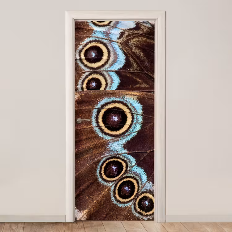 Deursticker - Vleugels - Vlinder - Blauw — 1