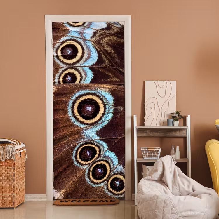 Deursticker - Vleugels - Vlinder - Blauw — 2