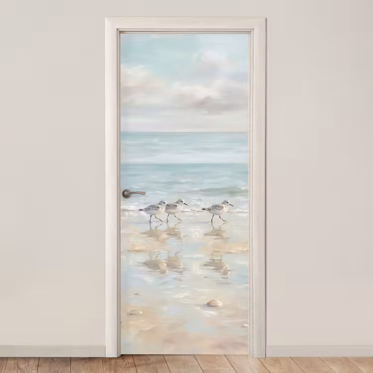 Deursticker - Vogels - Strand - Zee — 1