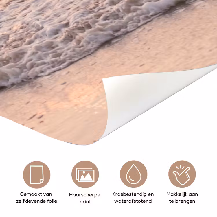 Deursticker - Zon - Strand - Roze — 3