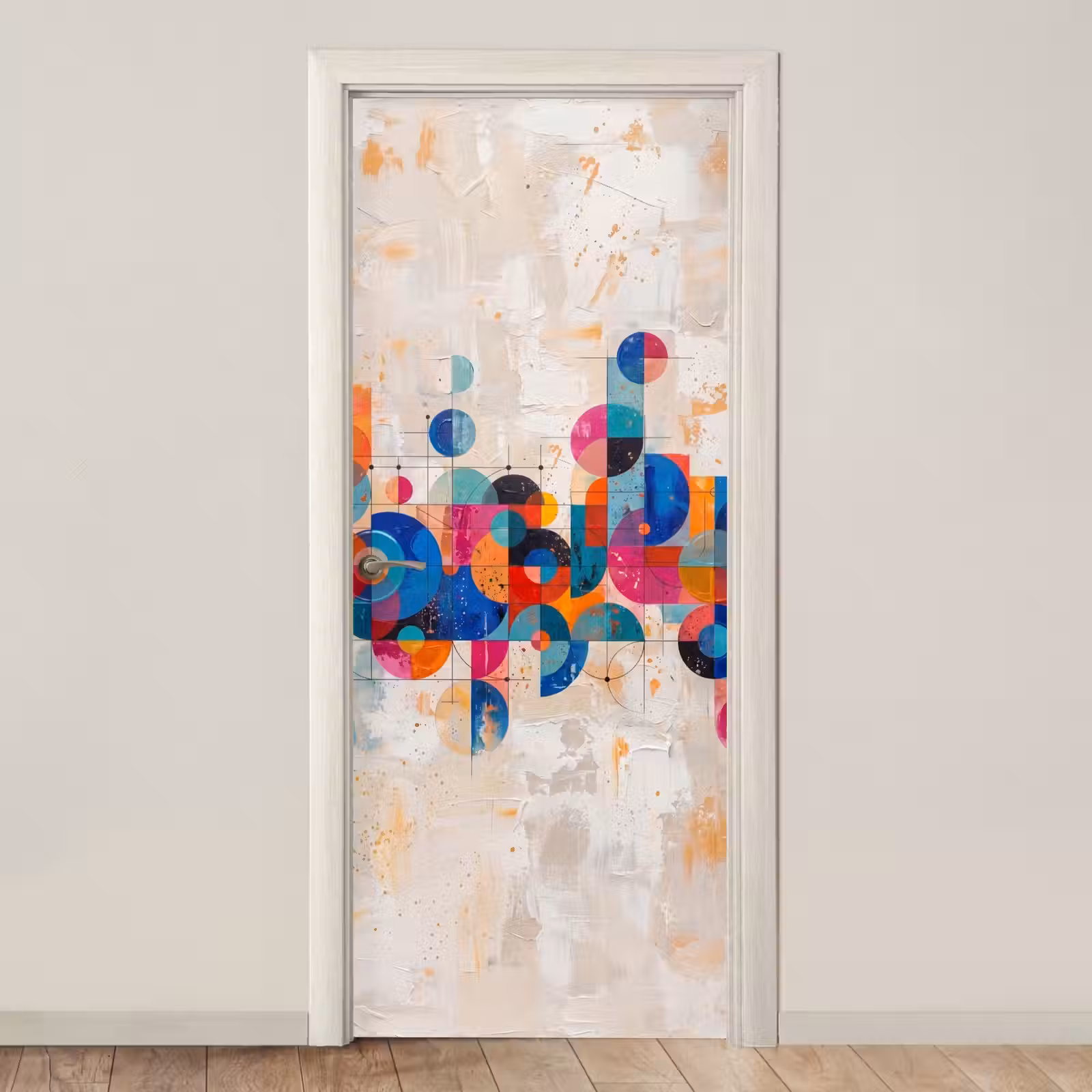 Deursticker - Kunst - Geometrisch - Abstract - Kleurrijk — 1