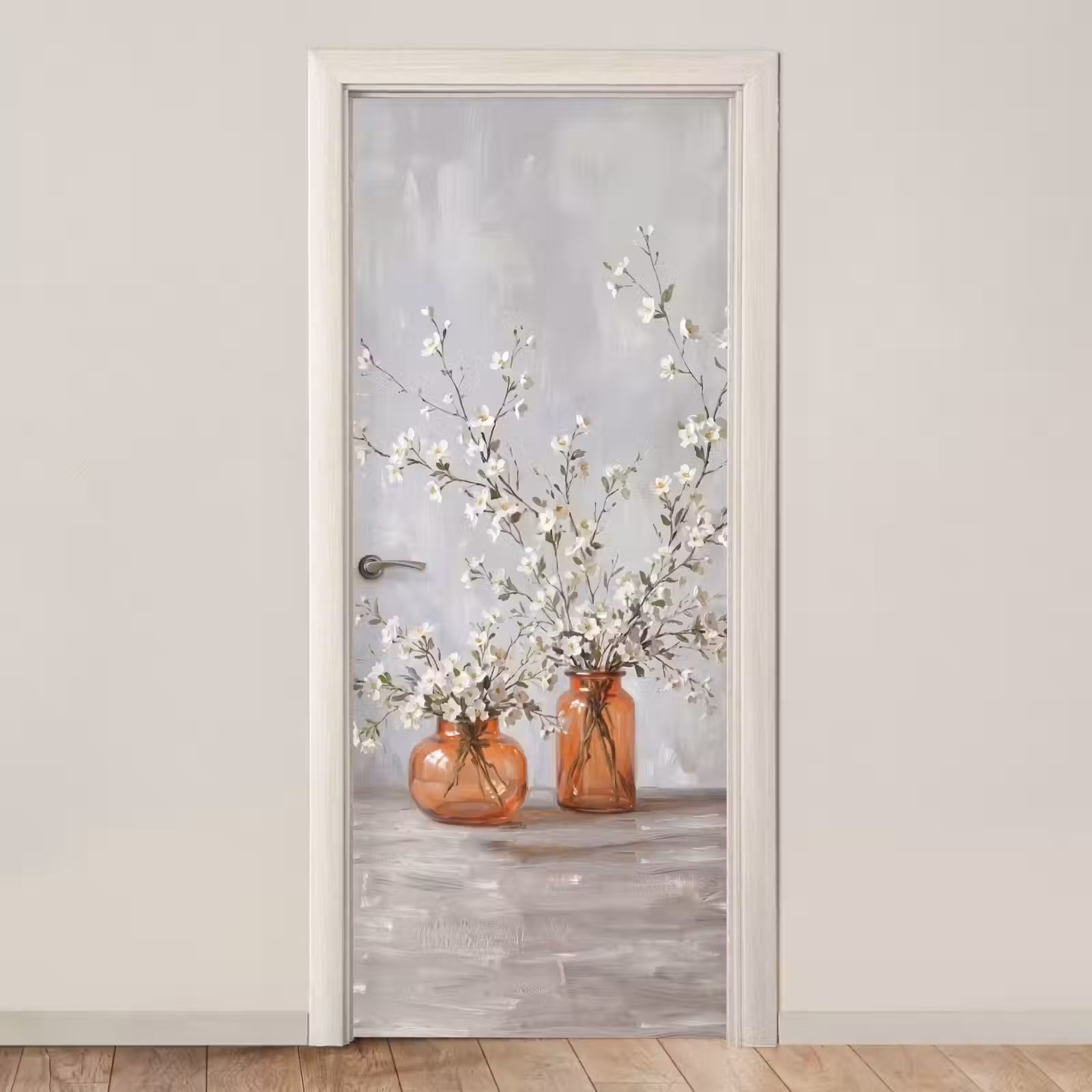 Deursticker - Vazen - Bloemen - Oranje — 1