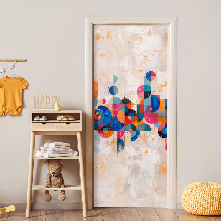 Deursticker - Kunst - Geometrisch - Abstract - Kleurrijk — 6
