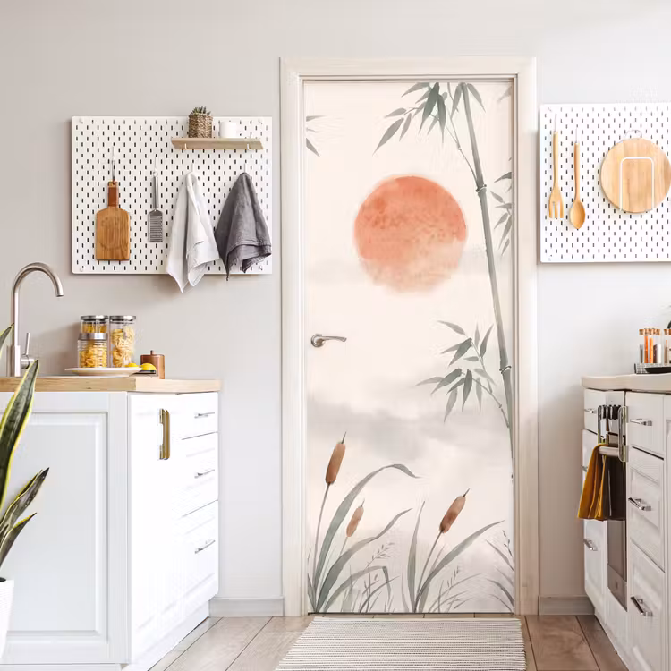 Deursticker - Minimalistisch - Bamboe - Groen — 7