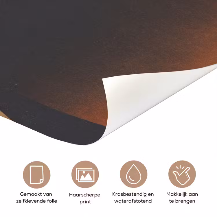 Deursticker - Minimalistisch - Silhouet - Oranje — 3