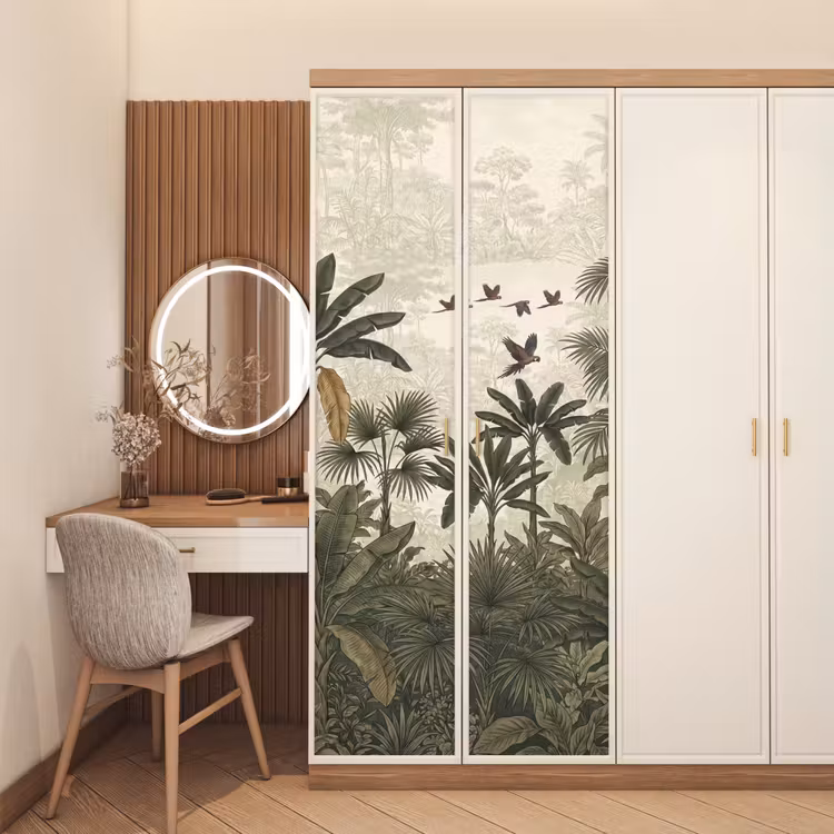 Deursticker - Papagaaien - Jungle - Tropisch - Green — 5