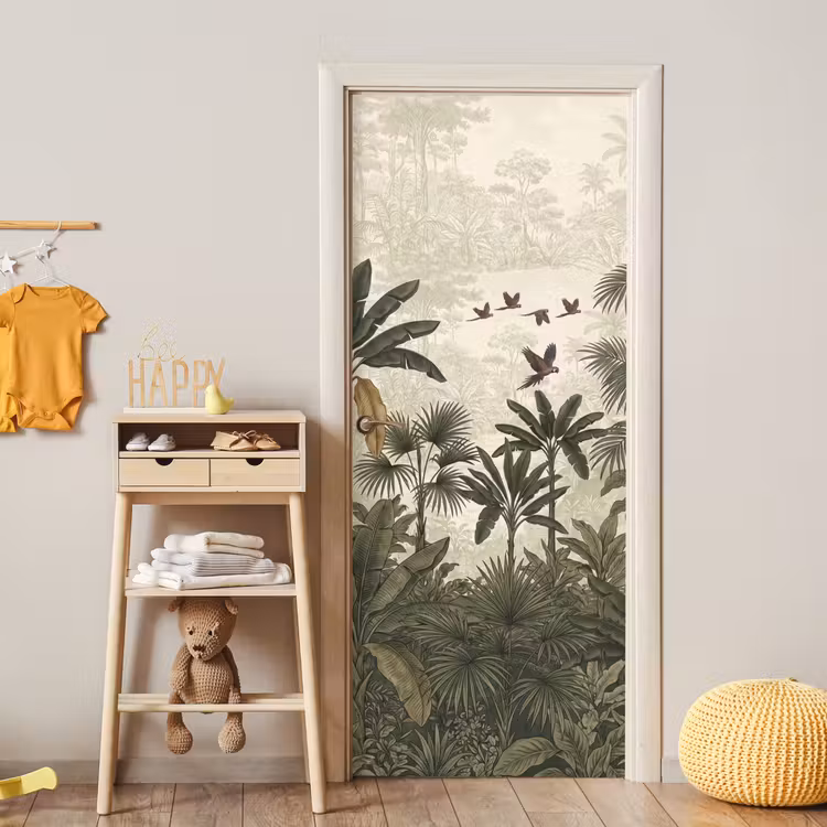 Deursticker - Papagaaien - Jungle - Tropisch - Green — 6