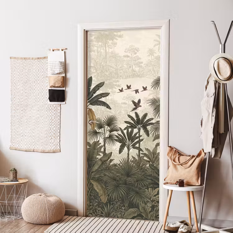 Deursticker - Papagaaien - Jungle - Tropisch - Green — 8