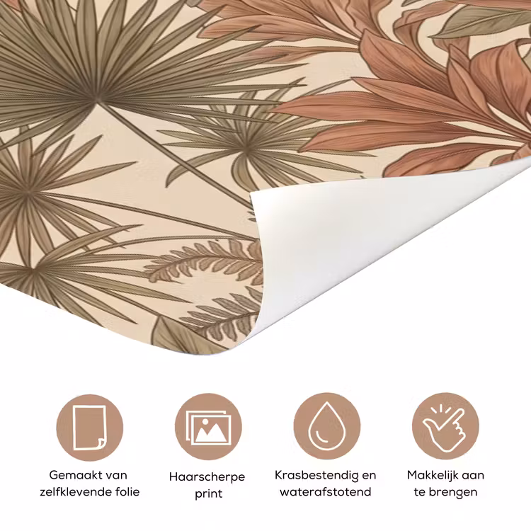 Deursticker - Tropisch - Vogels - Beige — 3
