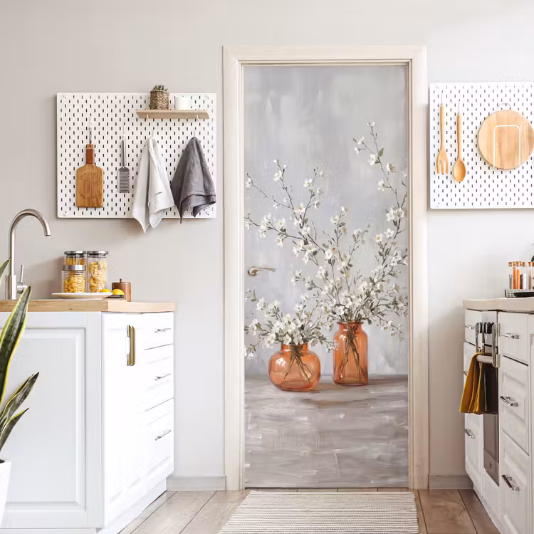 Deursticker - Vazen - Bloemen - Oranje — 7
