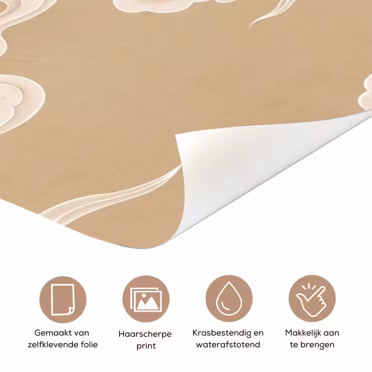 Deursticker - Vogels - Vliegen - Beige — 3