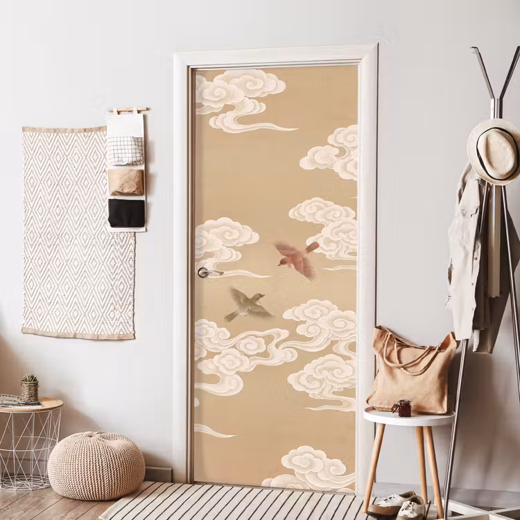 Deursticker - Vogels - Vliegen - Beige — 8