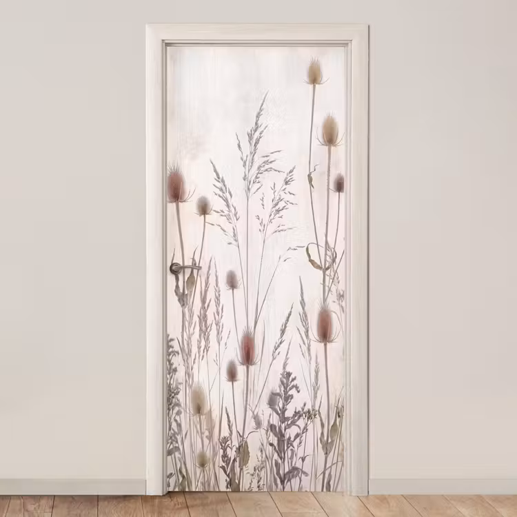 Deursticker - Weidebloemen - Design - Sepia — 1
