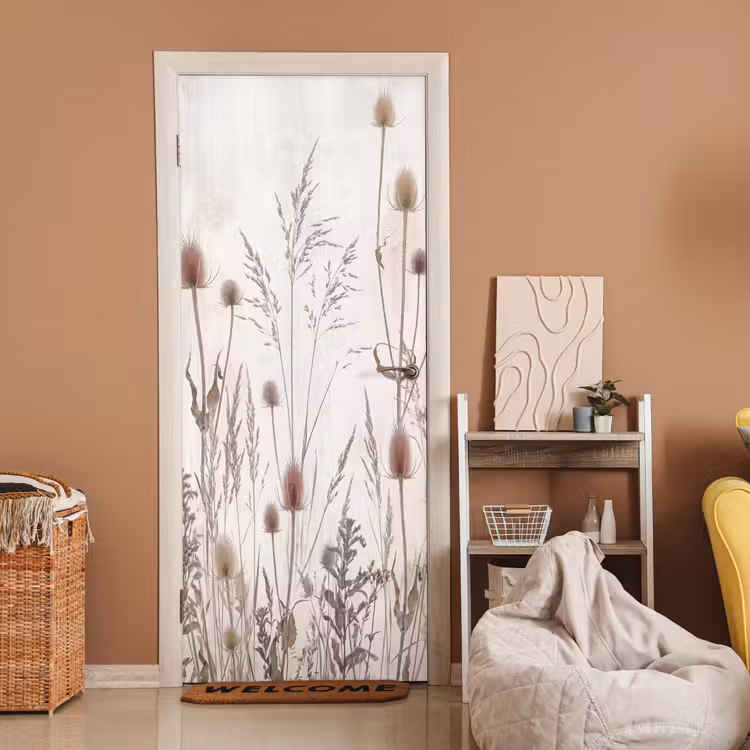 Deursticker - Weidebloemen - Design - Sepia — 2