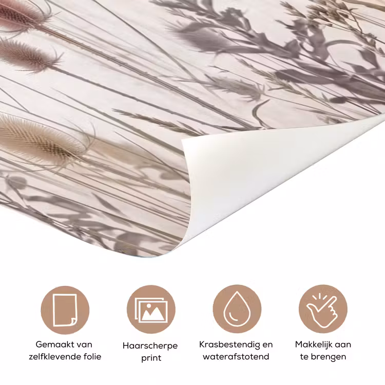 Deursticker - Weidebloemen - Design - Sepia — 3