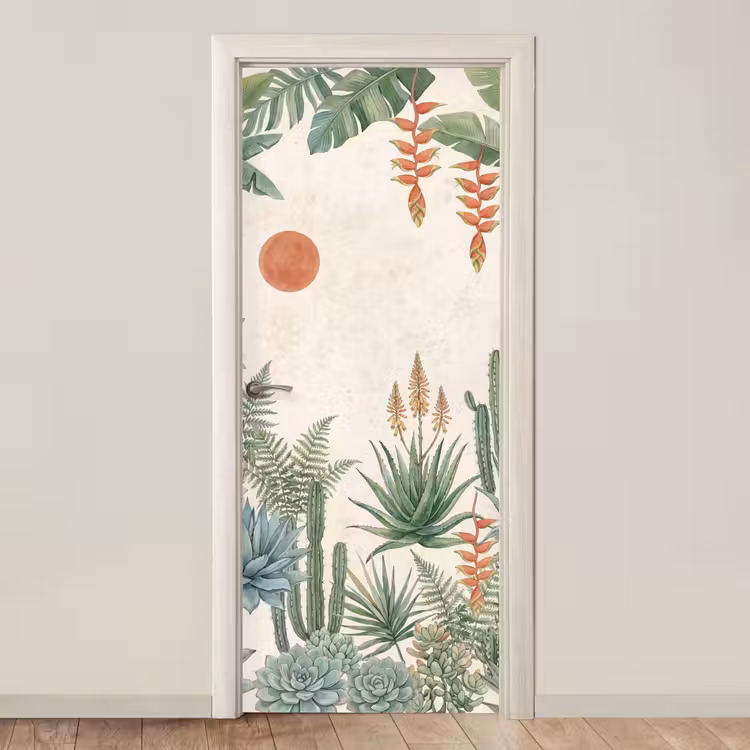 Deursticker - Woestijn - Planten - Groen — 1