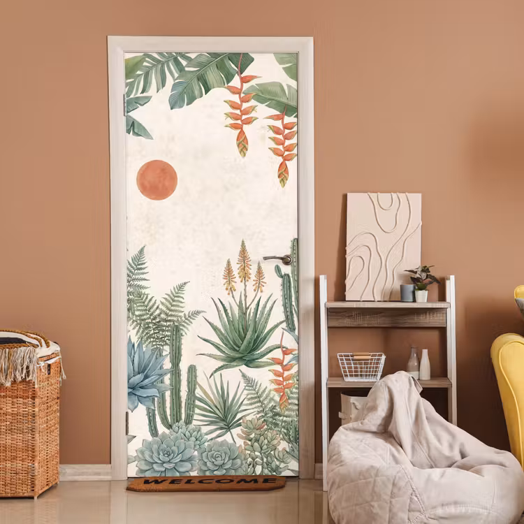 Deursticker - Woestijn - Planten - Groen — 2