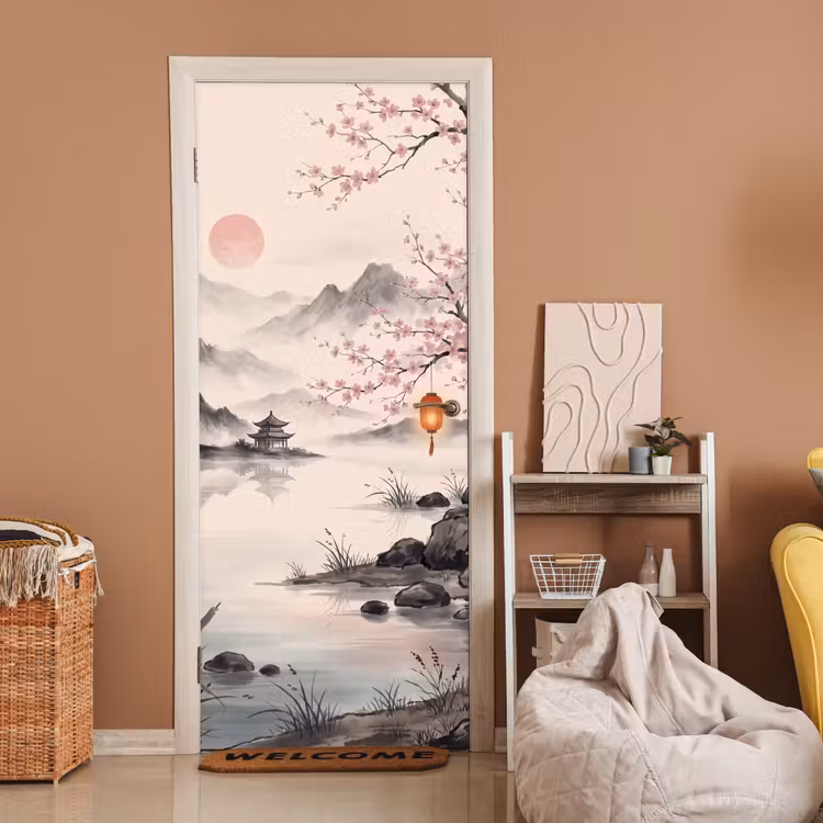 Deursticker - Zon - Japans - Traditioneel — 2