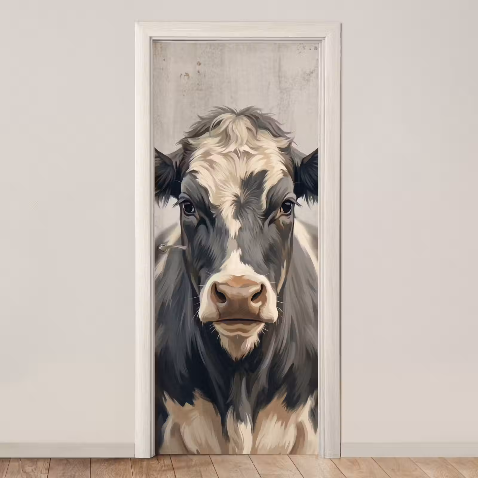 Deursticker - Koe - Portret - Dieren - Modern — 1