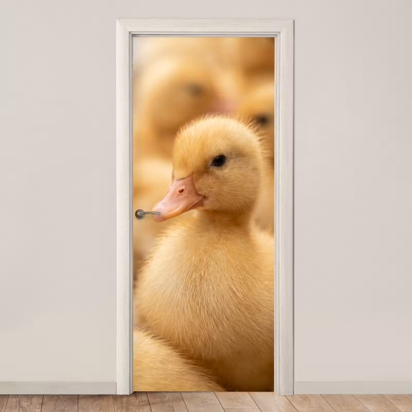 Deursticker - Pijltje - Eend - Natuur - Geel — 1