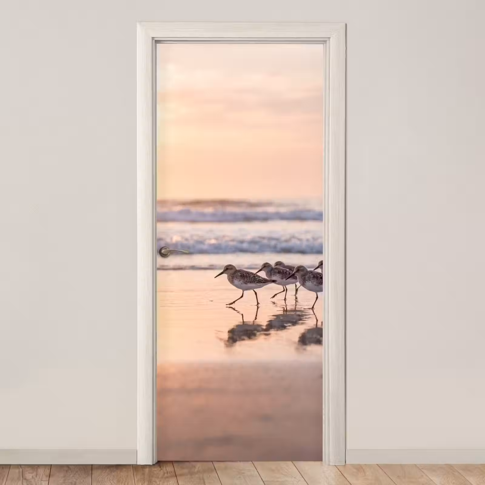 Deursticker - Zee - Vogels - Strand — 1