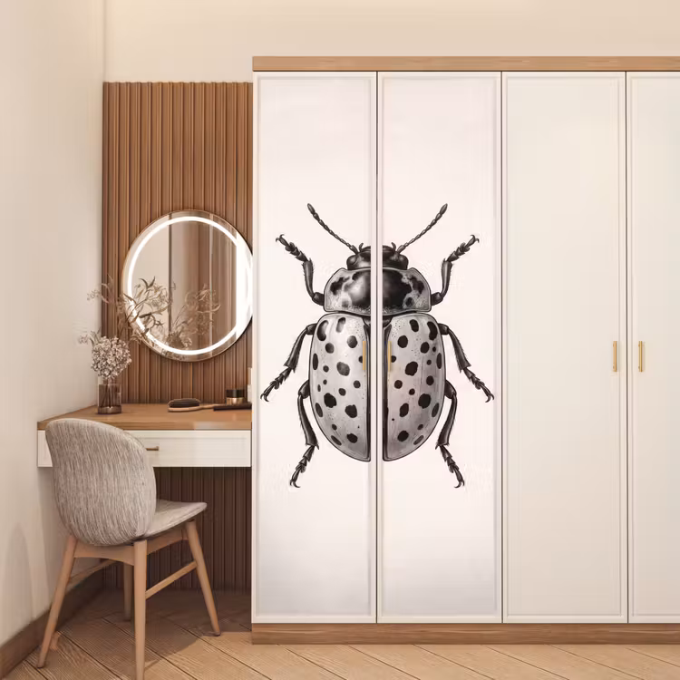 Deursticker - Kever - Insect - Vintage — 5