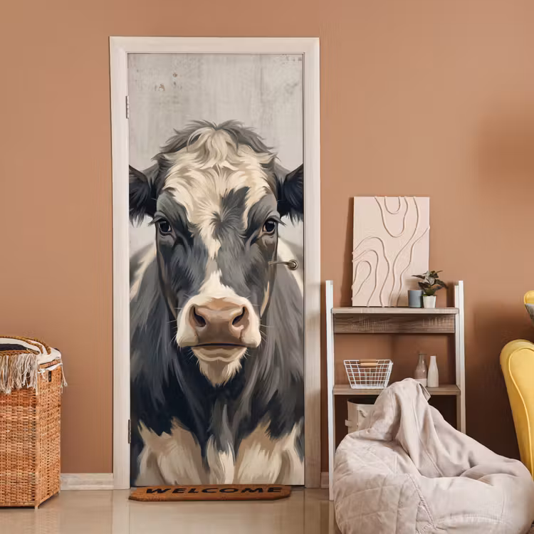 Deursticker - Koe - Portret - Dieren - Modern — 2