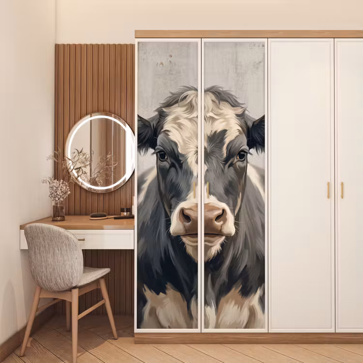 Deursticker - Koe - Portret - Dieren - Modern — 5