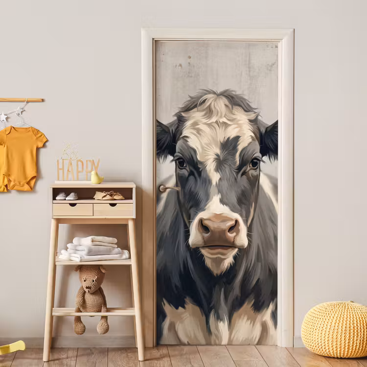 Deursticker - Koe - Portret - Dieren - Modern — 6