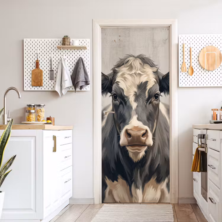 Deursticker - Koe - Portret - Dieren - Modern — 7