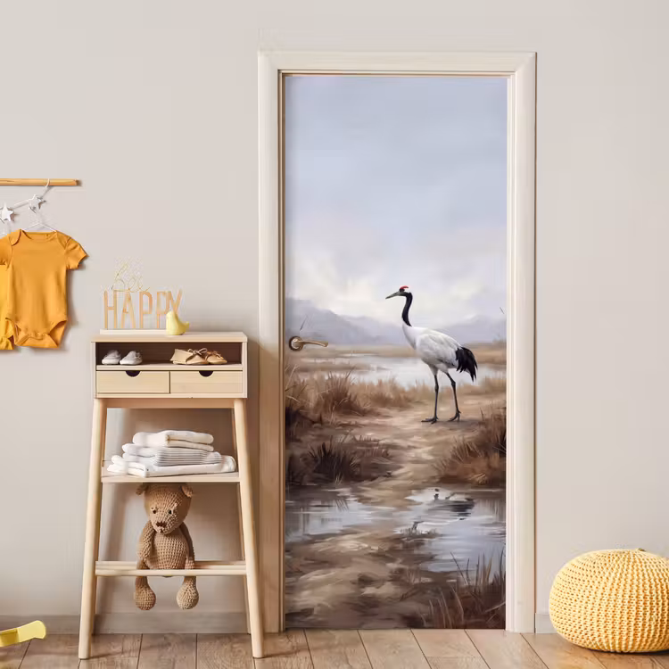 Deursticker - Kraanvogel - Natuur - Realistisch — 6