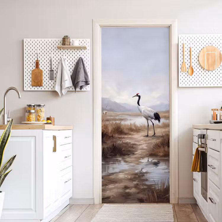 Deursticker - Kraanvogel - Natuur - Realistisch — 7