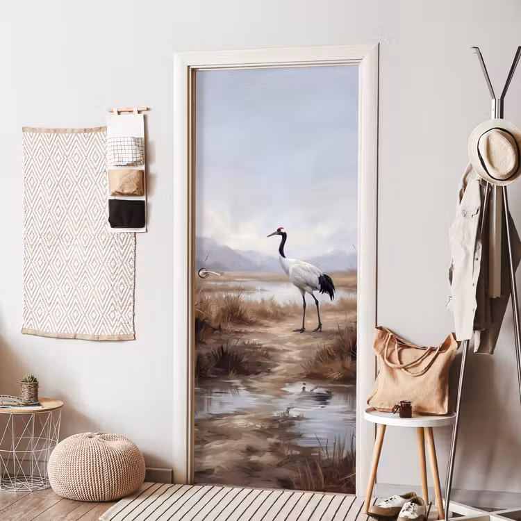 Deursticker - Kraanvogel - Natuur - Realistisch — 8