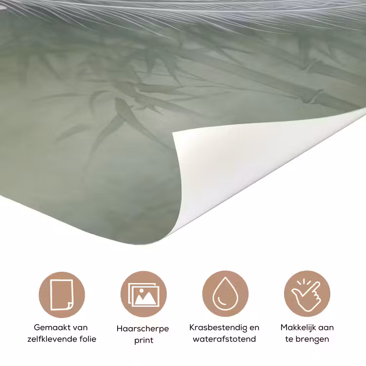 Deursticker - Pauwen - Wit - Natuur - Groen — 3