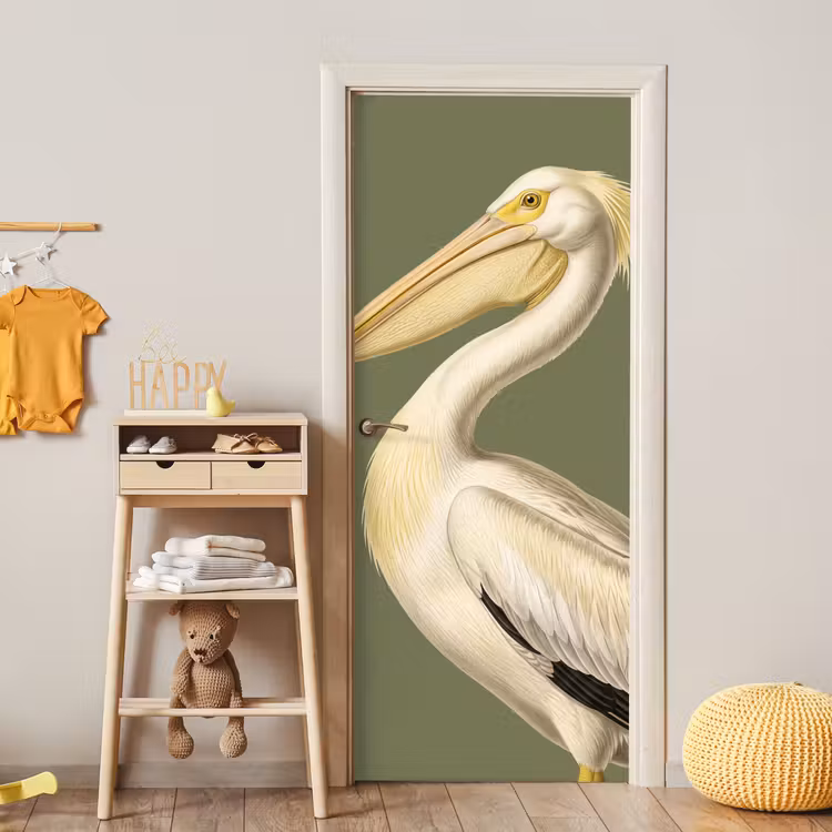Deursticker - Pelikaan - Wit - Vogel - Klassiek - Natuur — 6