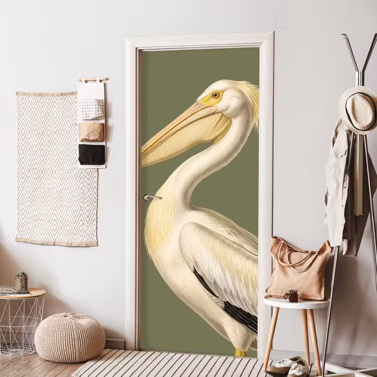 Deursticker - Pelikaan - Wit - Vogel - Klassiek - Natuur — 8