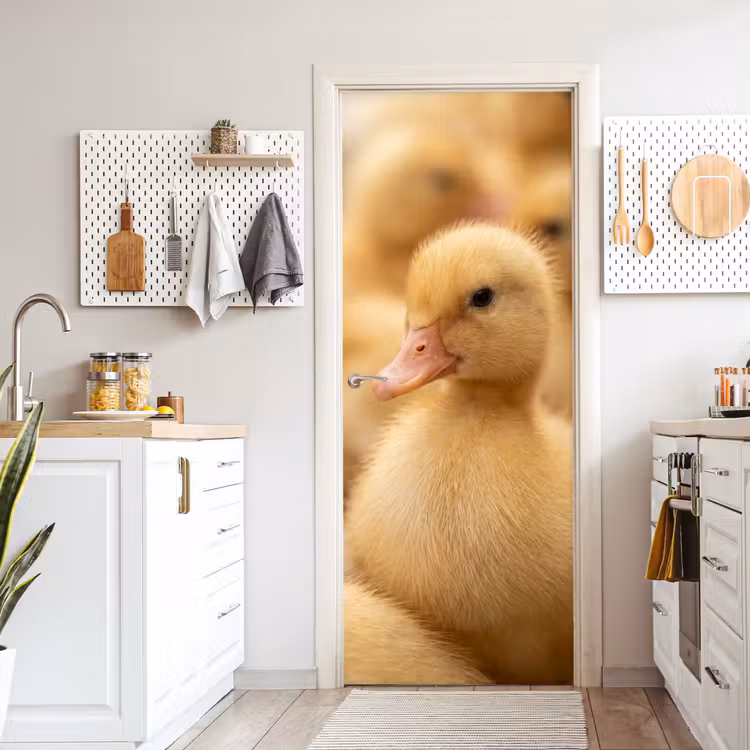 Deursticker - Pijltje - Eend - Natuur - Geel — 7