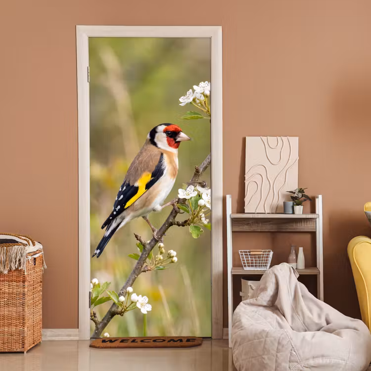 Deursticker - Putter - Bloesem - Lente - Natuur - Kleurrijk — 2