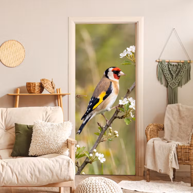 Deursticker - Putter - Bloesem - Lente - Natuur - Kleurrijk — 4