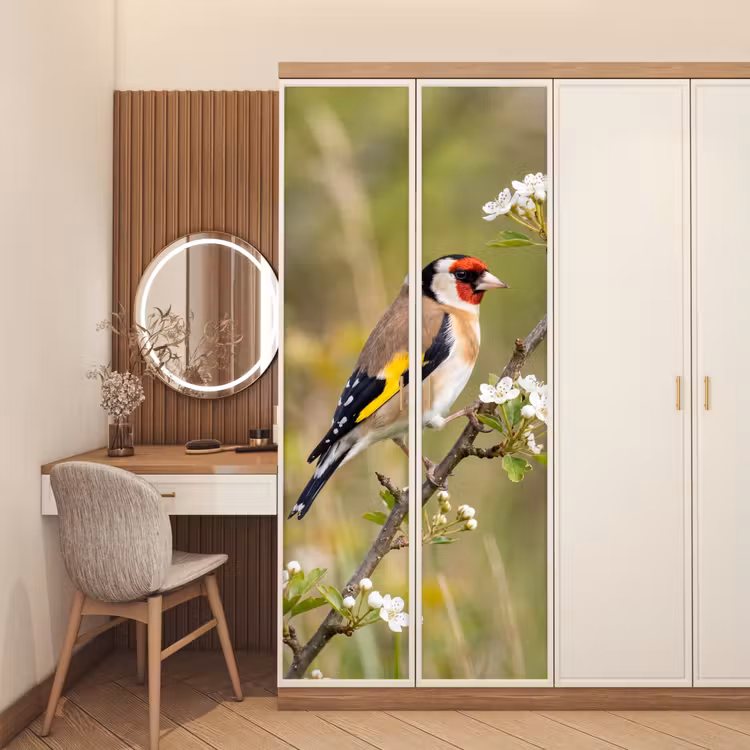 Deursticker - Putter - Bloesem - Lente - Natuur - Kleurrijk — 5
