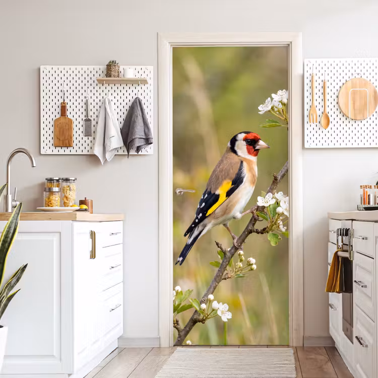 Deursticker - Putter - Bloesem - Lente - Natuur - Kleurrijk — 7
