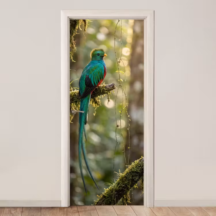 Deursticker - Quetzal - Jungle - Natuur - Groen — 1