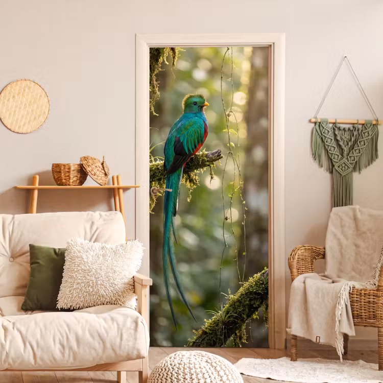 Deursticker - Quetzal - Jungle - Natuur - Groen — 4