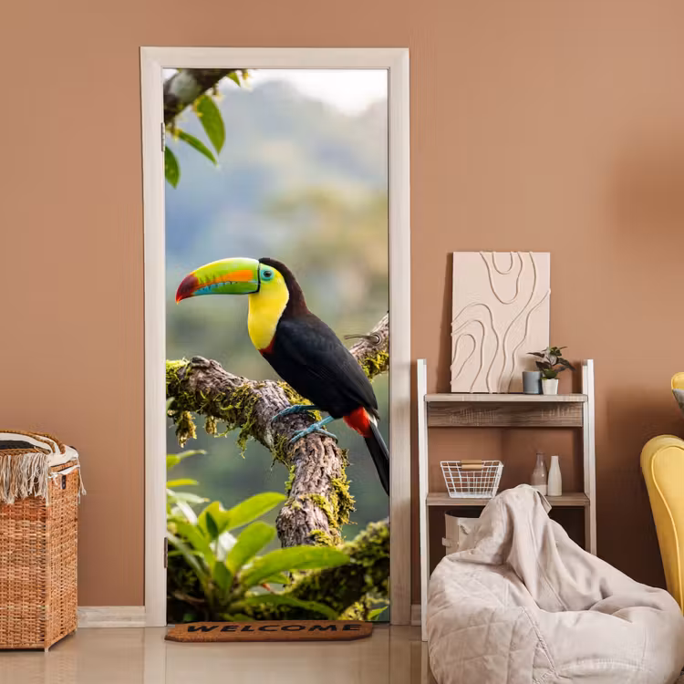 Deursticker - Toekan - Jungle - Natuur - Kleurrijk — 2
