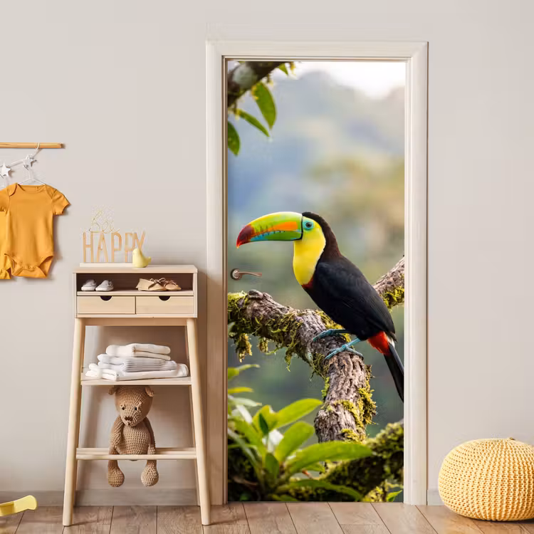 Deursticker - Toekan - Jungle - Natuur - Kleurrijk — 6