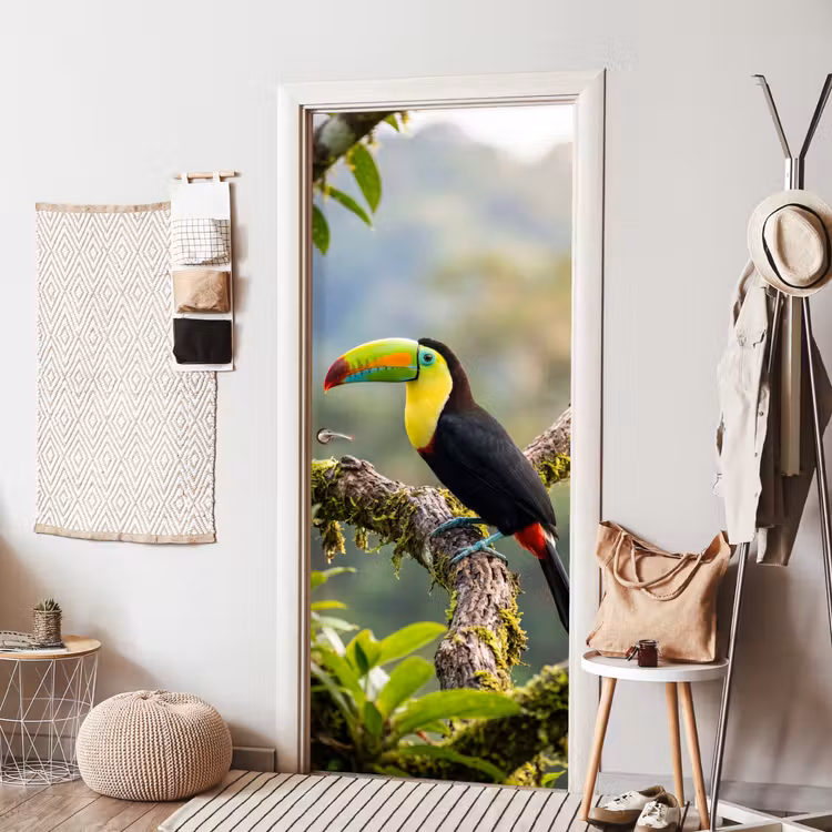 Deursticker - Toekan - Jungle - Natuur - Kleurrijk — 8