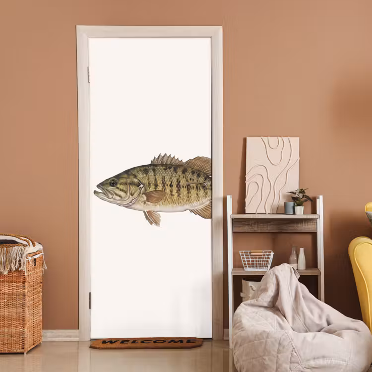 Deursticker - Vissen - Natuur - Vintage — 2