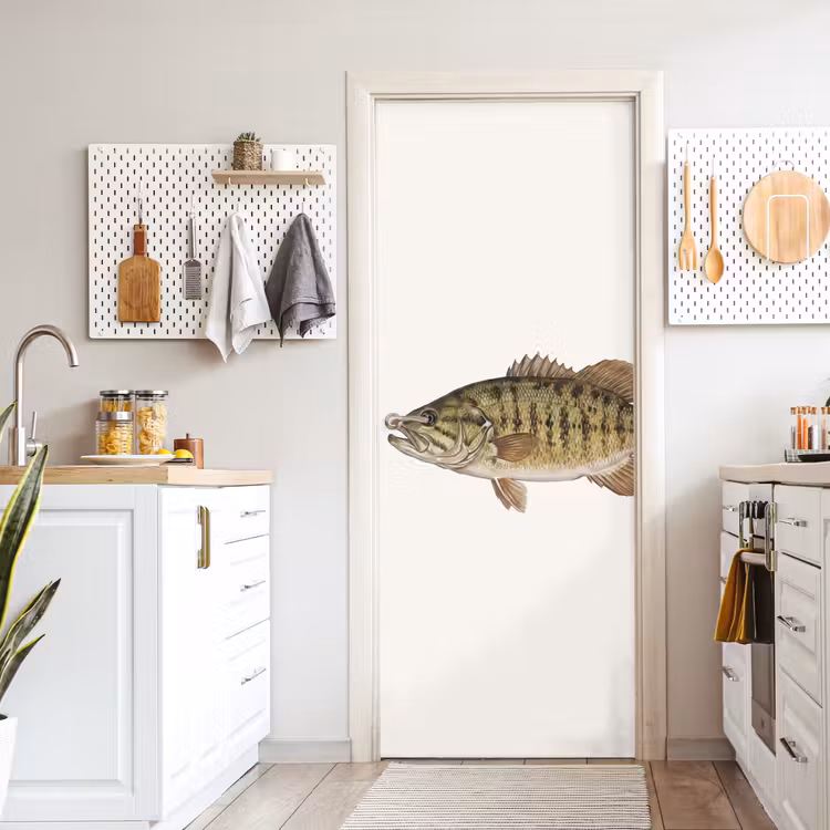 Deursticker - Vissen - Natuur - Vintage — 7