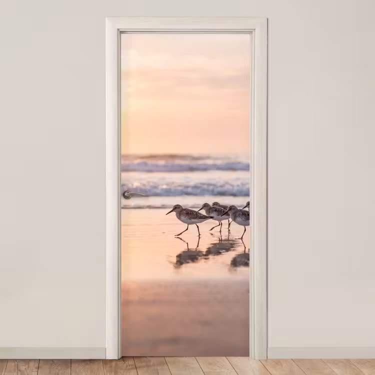 Deursticker - Zee - Vogels - Strand — 1